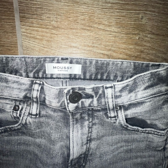 Moussy Vintage Jeans cropped grey fray - Picture 3 of 4